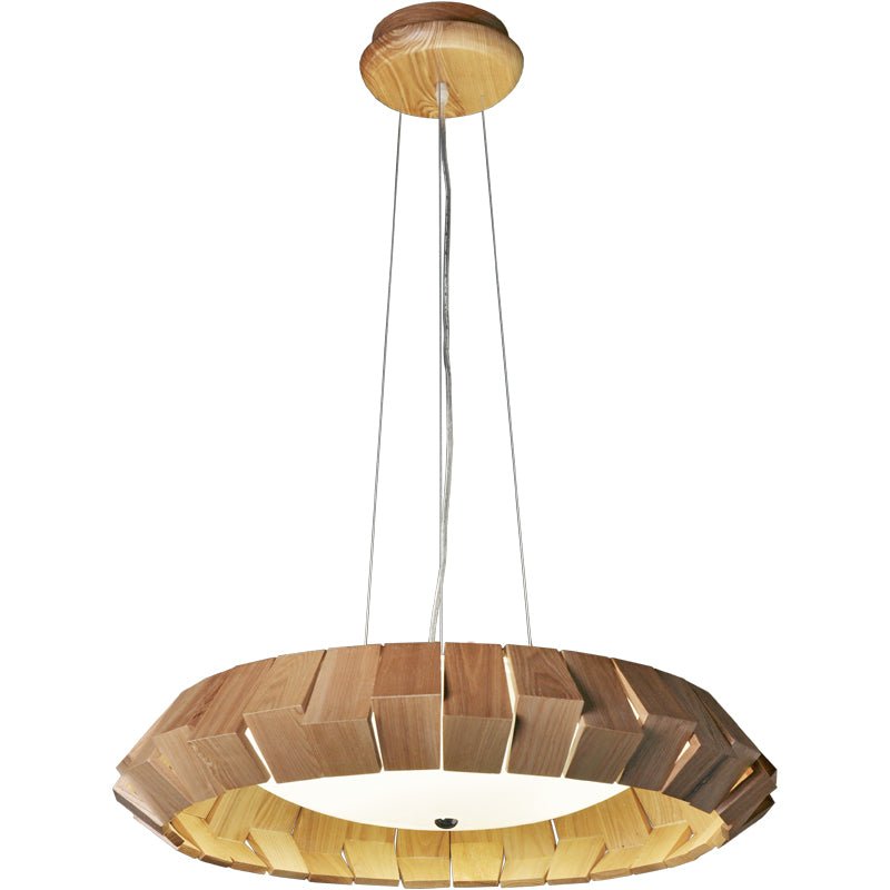 Wooden Patchwork Ring Chandelier - Vakkerlight