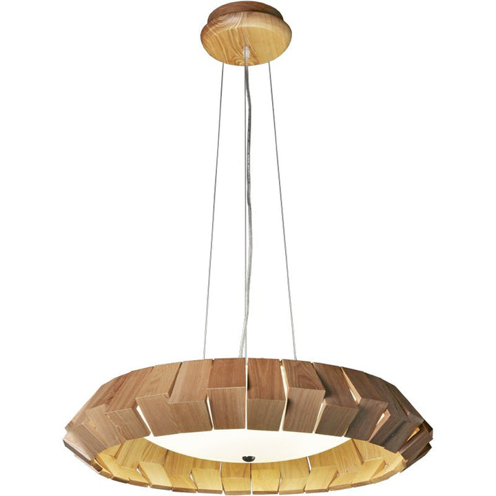 Wooden Patchwork Ring Chandelier - Vakkerlight