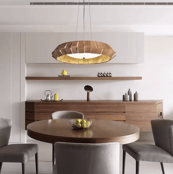 Wooden Patchwork Ring Chandelier - Vakkerlight