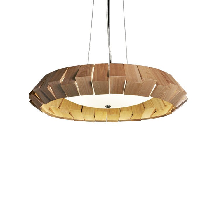 Wooden Patchwork Ring Chandelier - Vakkerlight