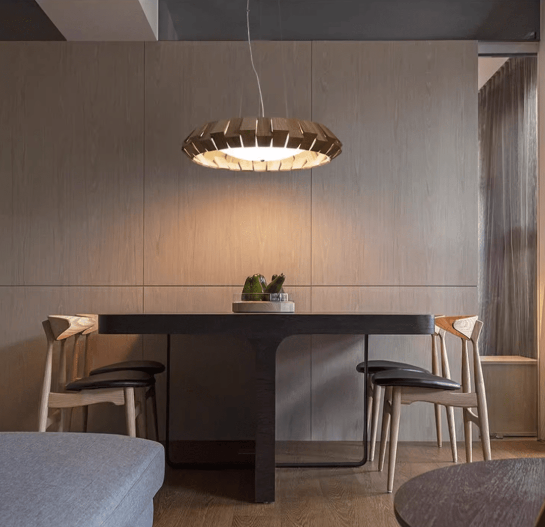 Wooden Patchwork Ring Chandelier - Vakkerlight