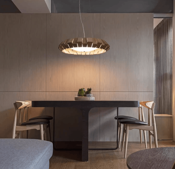 Wooden Patchwork Ring Chandelier - Vakkerlight