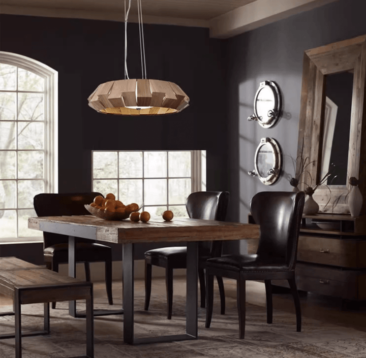 Wooden Patchwork Ring Chandelier - Vakkerlight