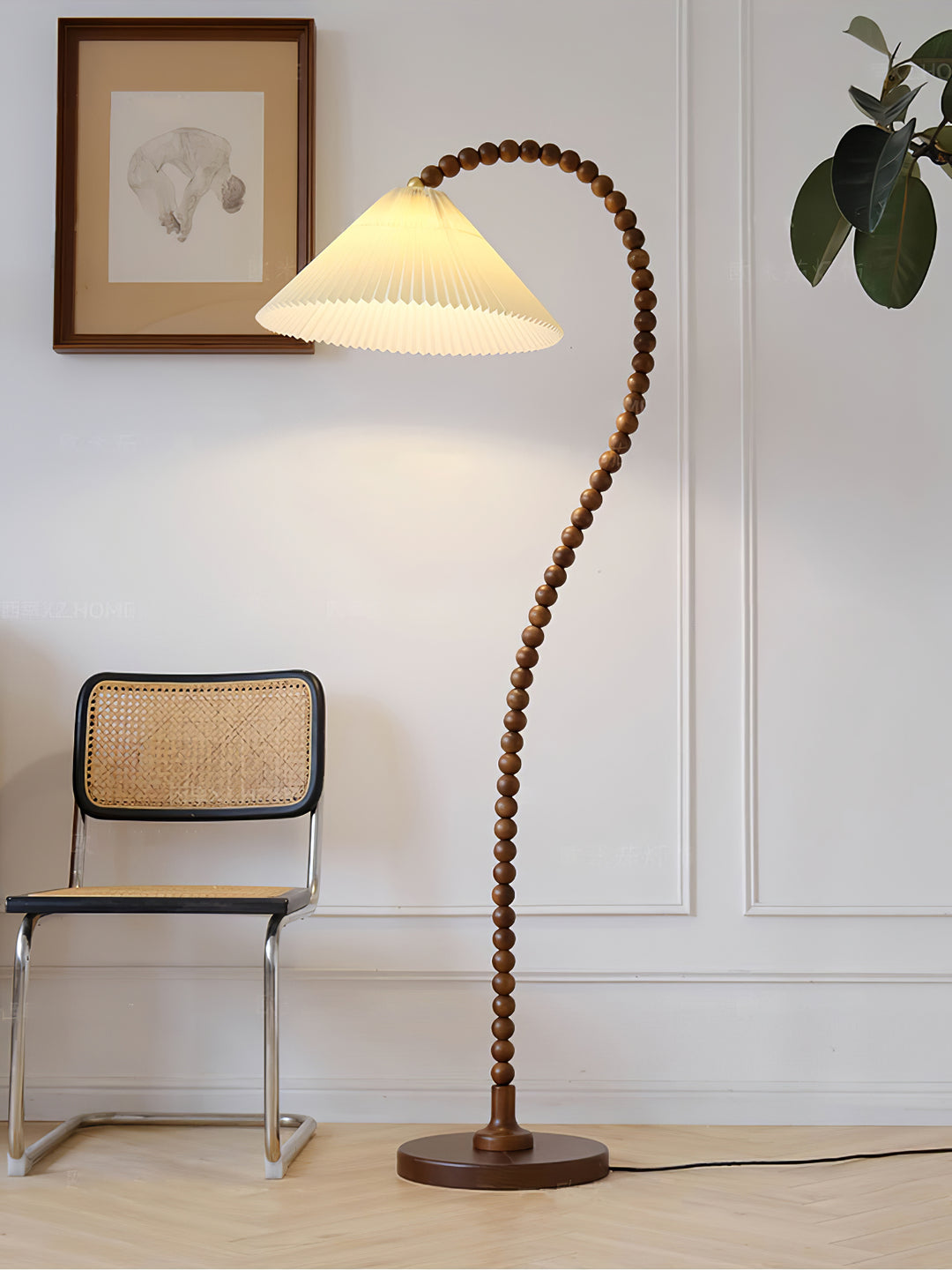 Wooden Bead Floor Lamp - Vakkerlight