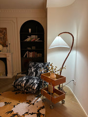 Wooden Bead Floor Lamp