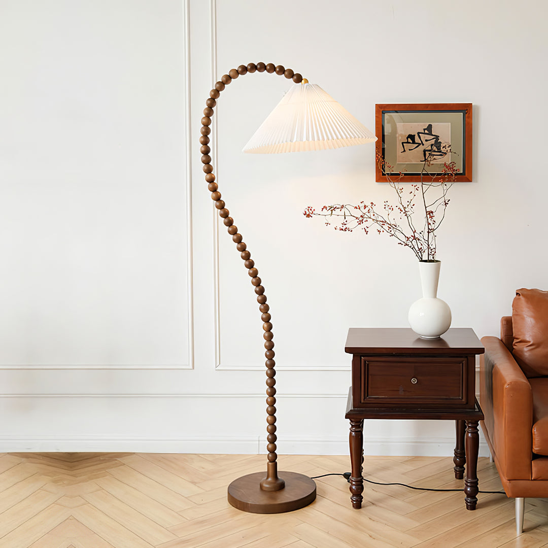 Wooden Bead Floor Lamp - Vakkerlight