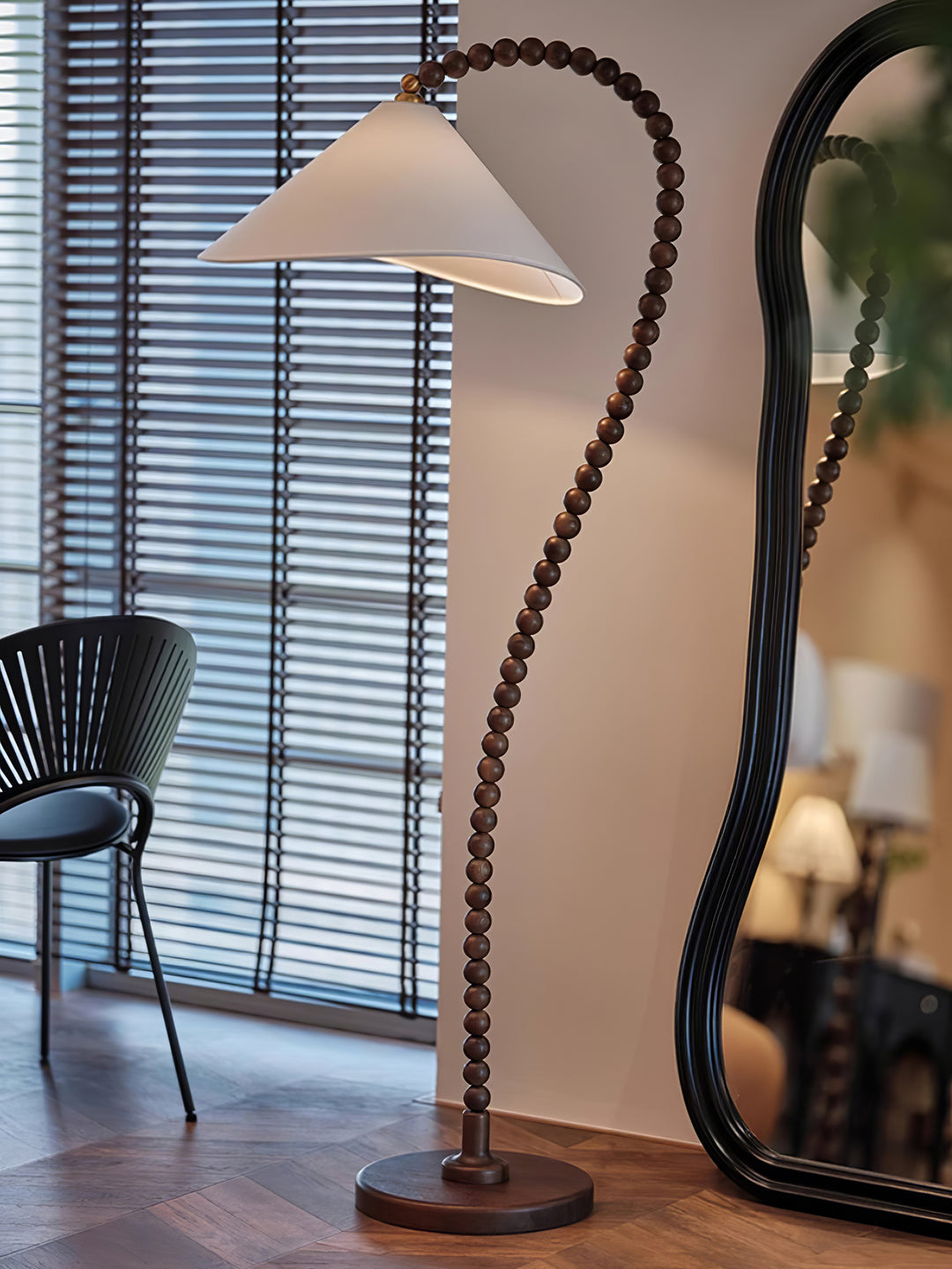 Wooden Bead Floor Lamp - Vakkerlight