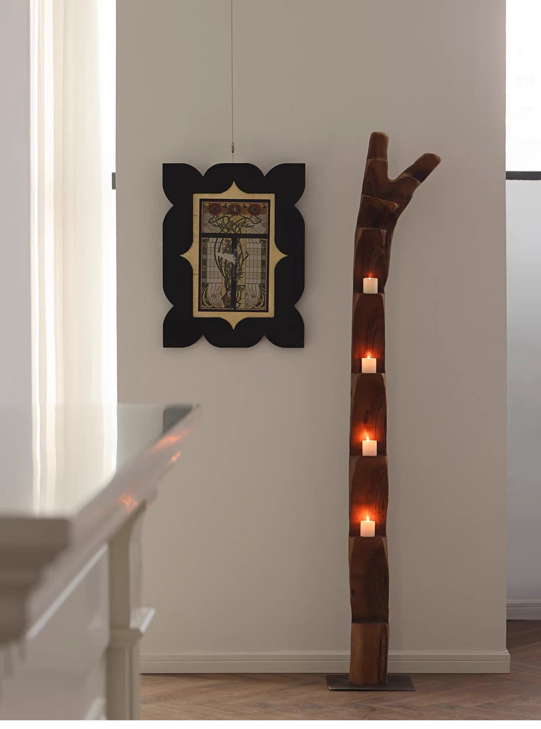Wooden Branch Candle Tower