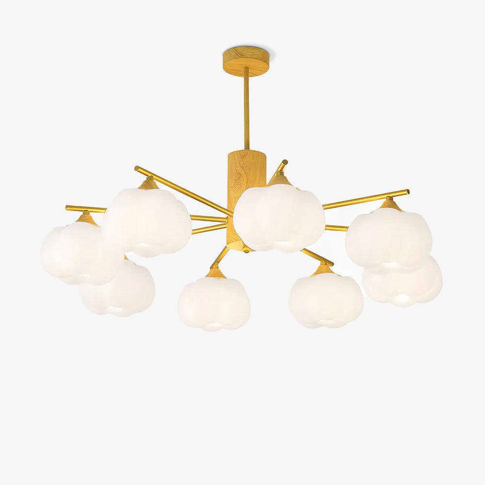 Wooden Cotton Balls Chandelier - Vakkerlight