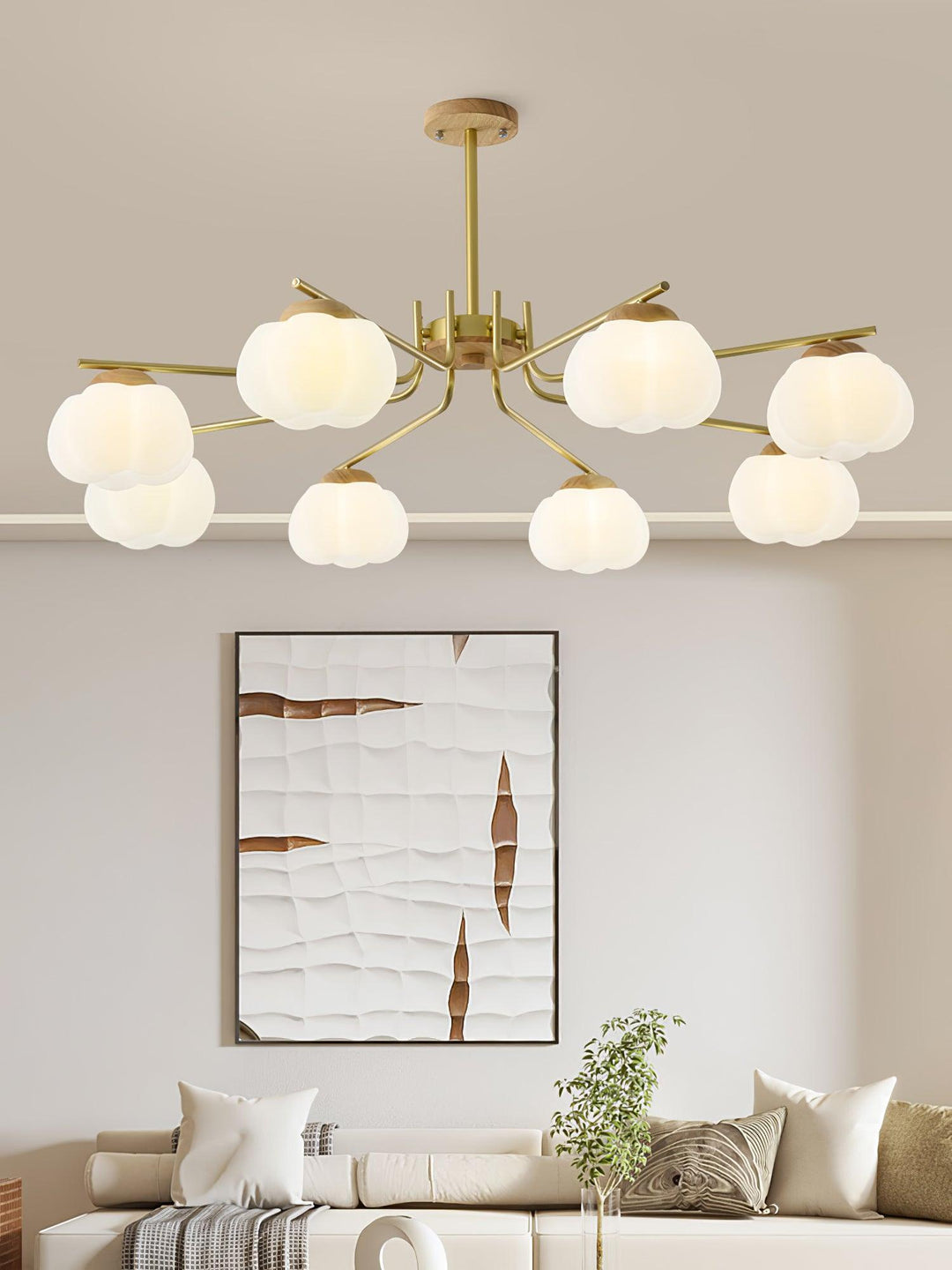 Plastic Cotton Balls Chandelier - Vakkerlight