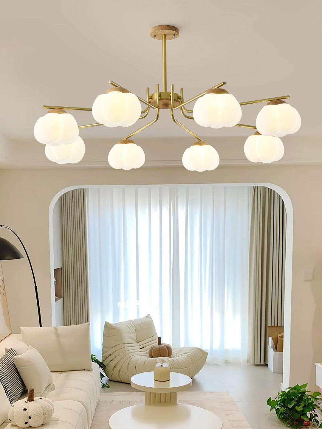 Plastic Cotton Balls Chandelier - Vakkerlight