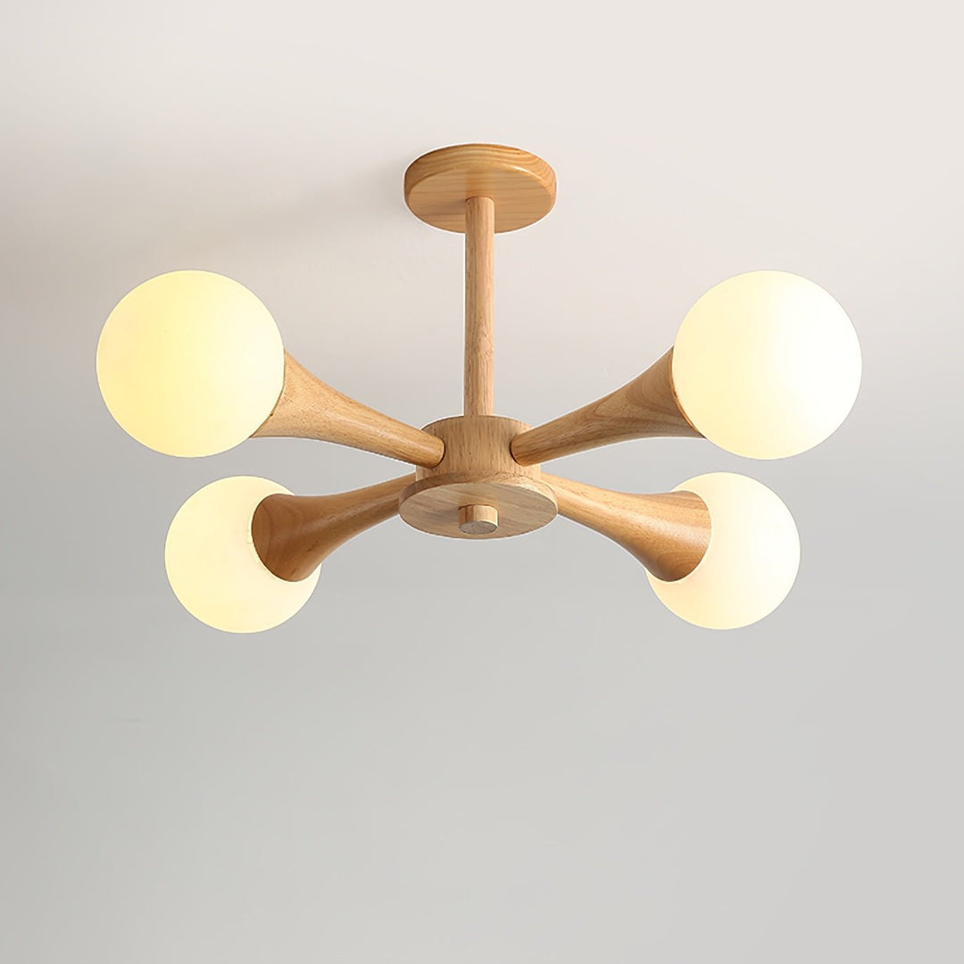 Wooden Nera Chandelier - Vakkerlight