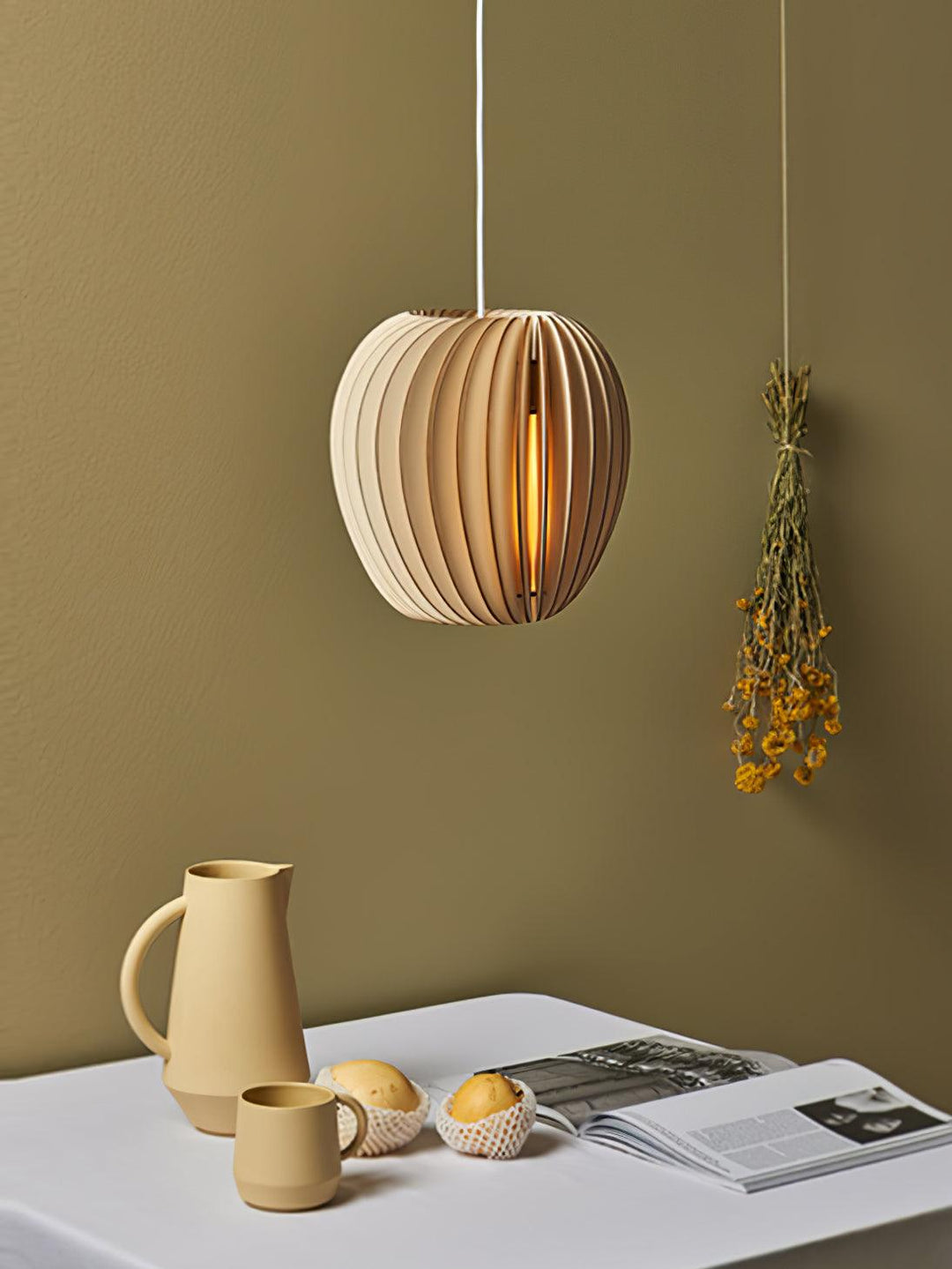 Wooden Orb Pendant Lamp - Vakkerlight