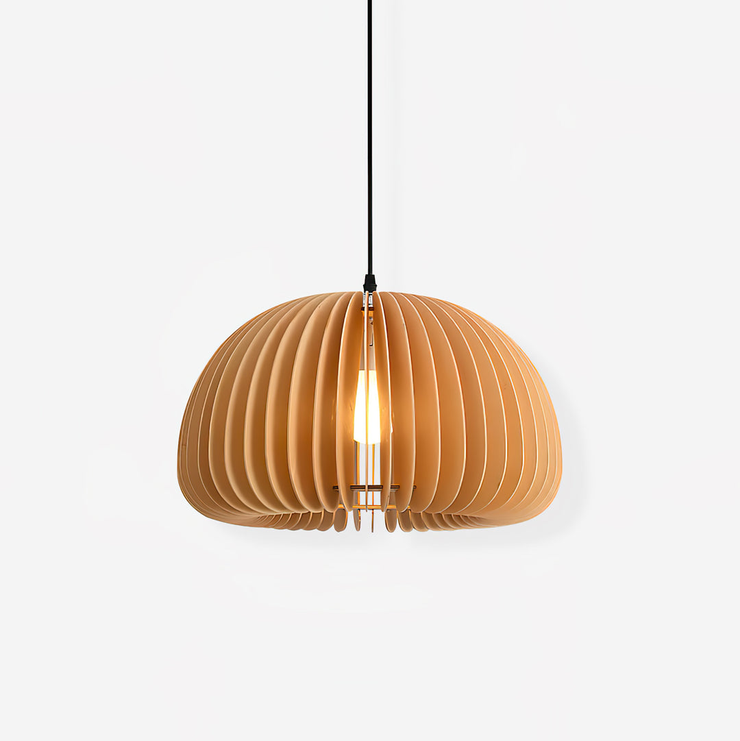 Wooden Pumpkin Pendant Lamp - Vakkerlight