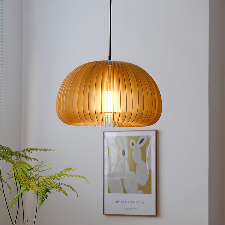 Wooden Pumpkin Pendant Lamp - Vakkerlight