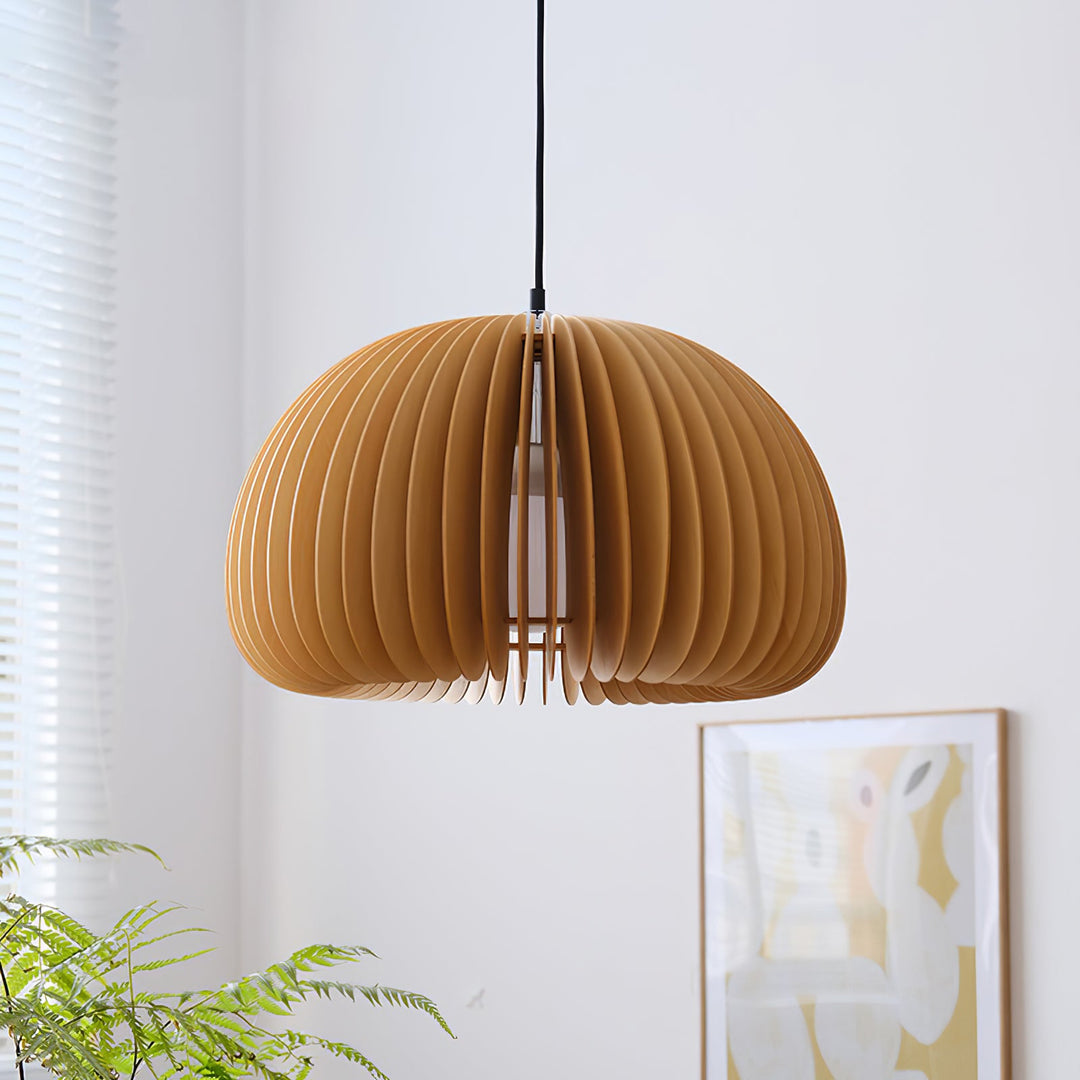 Wooden Pumpkin Pendant Lamp - Vakkerlight