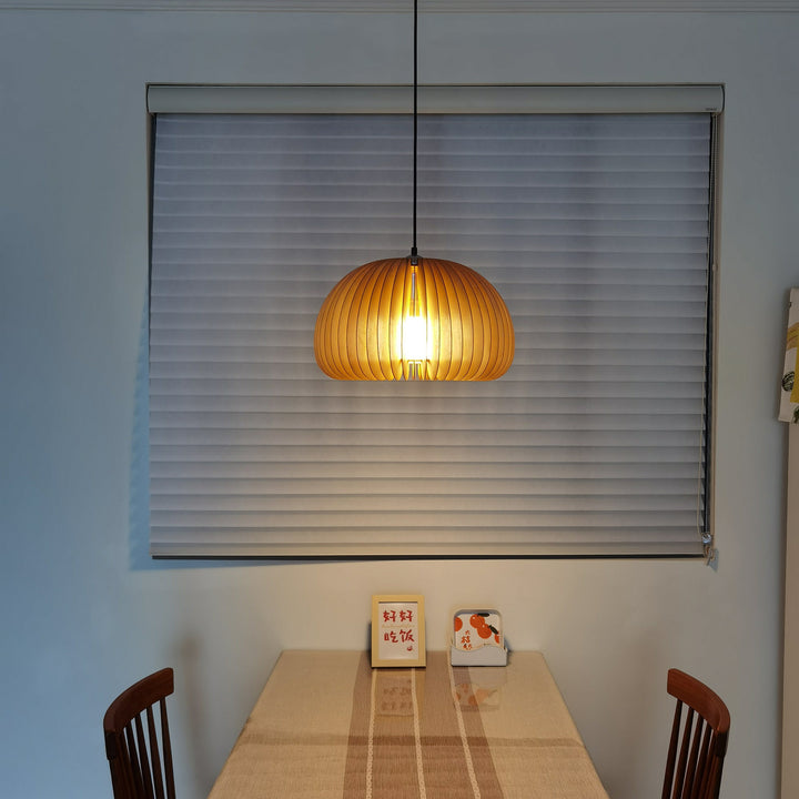 Wooden Pumpkin Pendant Lamp - Vakkerlight