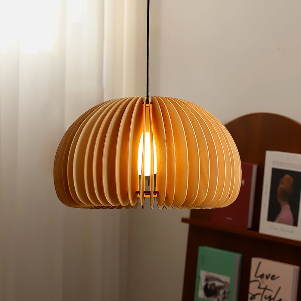 Wooden Pumpkin Pendant Lamp - Vakkerlight