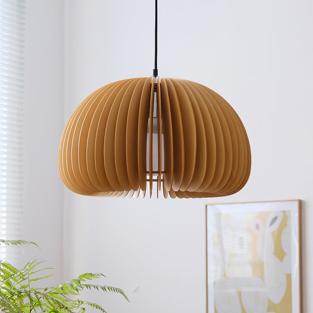 Wooden Pumpkin Pendant Lamp - Vakkerlight