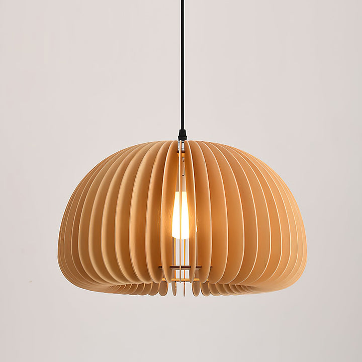 Wooden Pumpkin Pendant Lamp - Vakkerlight