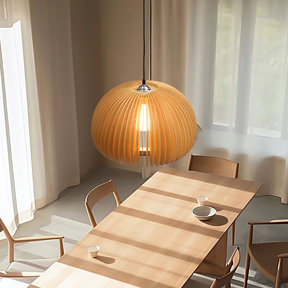 Wooden Pumpkin Pendant Lamp - Vakkerlight