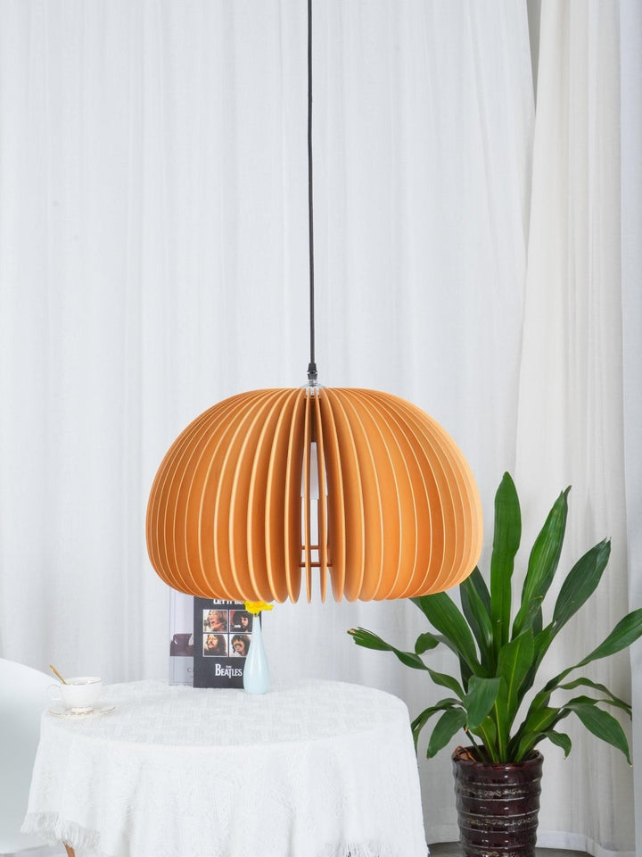 Wooden Pumpkin Pendant Lamp - Vakkerlight