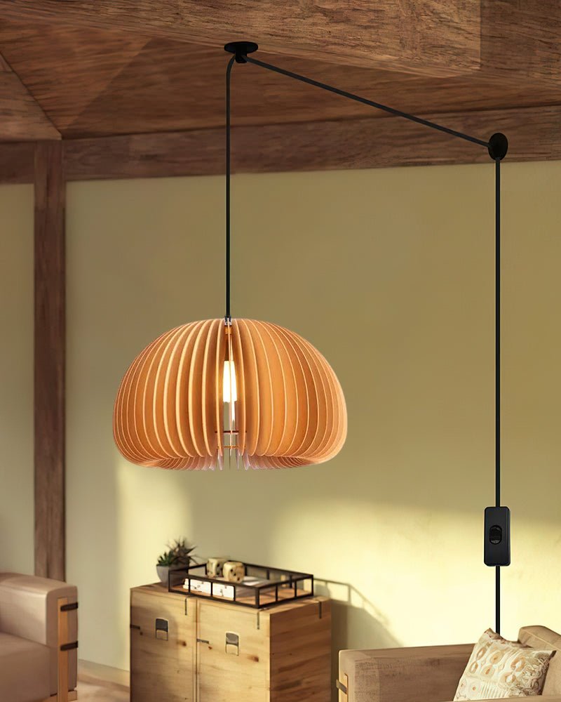 Wooden Pumpkin Swag Lights - Vakkerlight