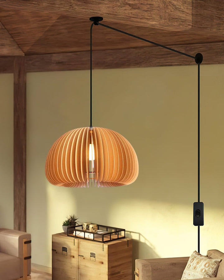 Wooden Pumpkin Swag Lights - Vakkerlight