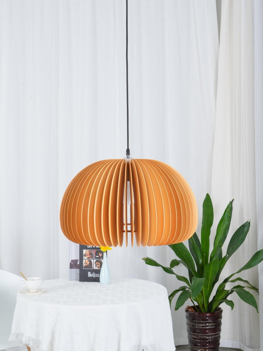 Wooden Pumpkin Swag Lights - Vakkerlight