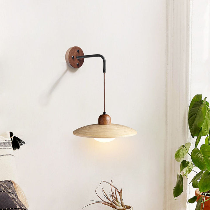 Wooden Saucer Wall Sconce - Vakkerlight