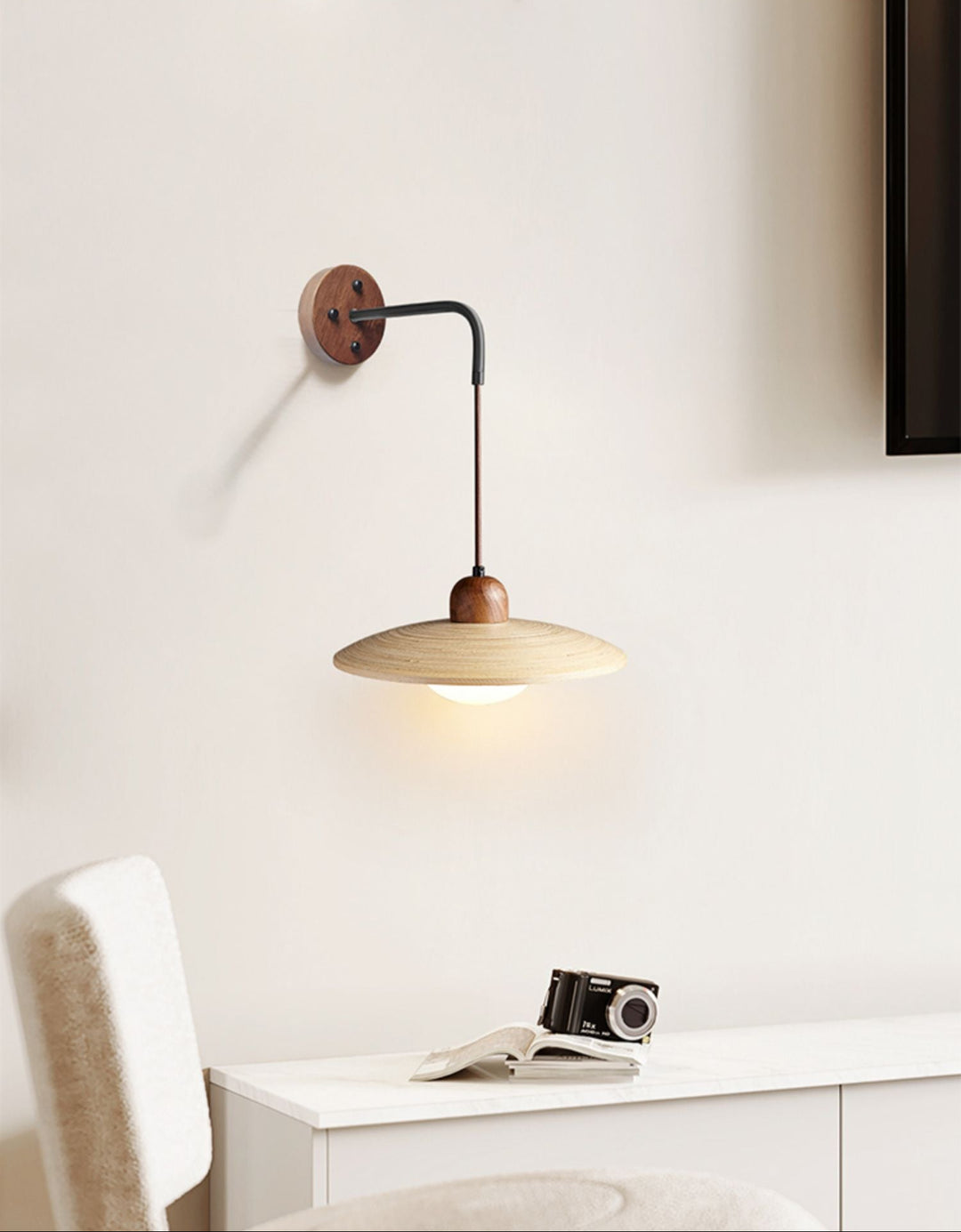 Wooden Saucer Wall Sconce - Vakkerlight