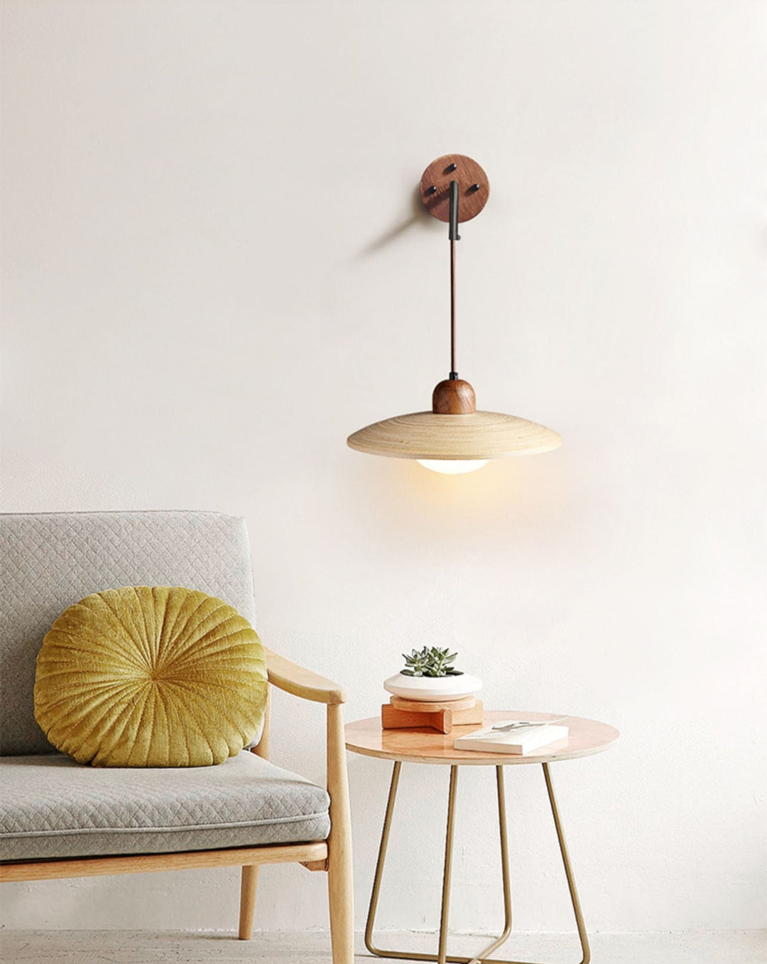 Wooden Saucer Wall Sconce - Vakkerlight