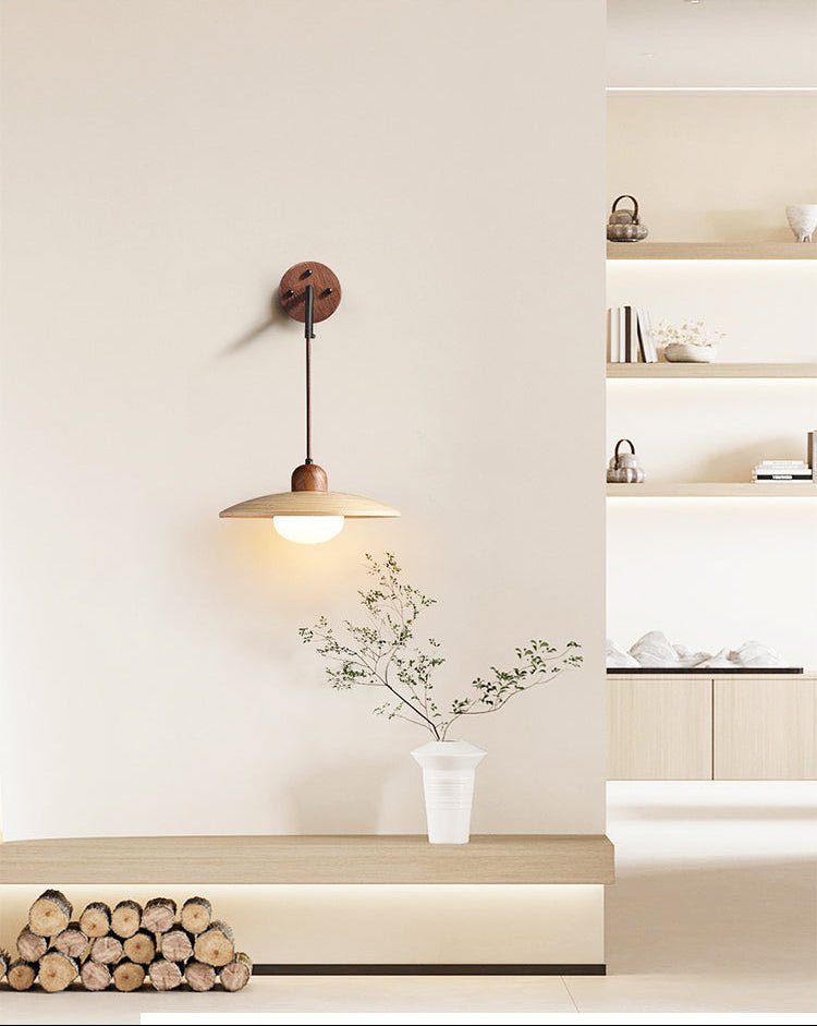 Wooden Saucer Wall Sconce - Vakkerlight