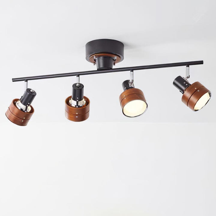 Wooden Adjustable Spot Ceiling Lamp - Vakkerlight