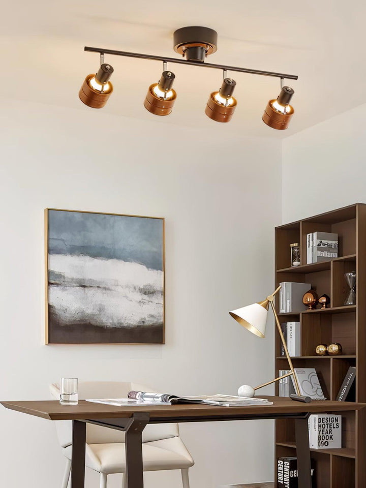 Wooden Adjustable Spot Ceiling Lamp - Vakkerlight