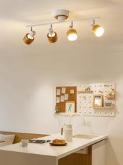 Wooden Adjustable Spot Ceiling Lamp - Vakkerlight