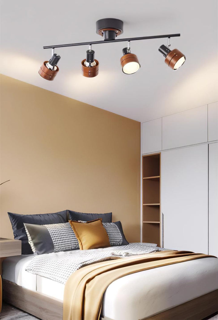 Wooden Adjustable Spot Ceiling Lamp - Vakkerlight