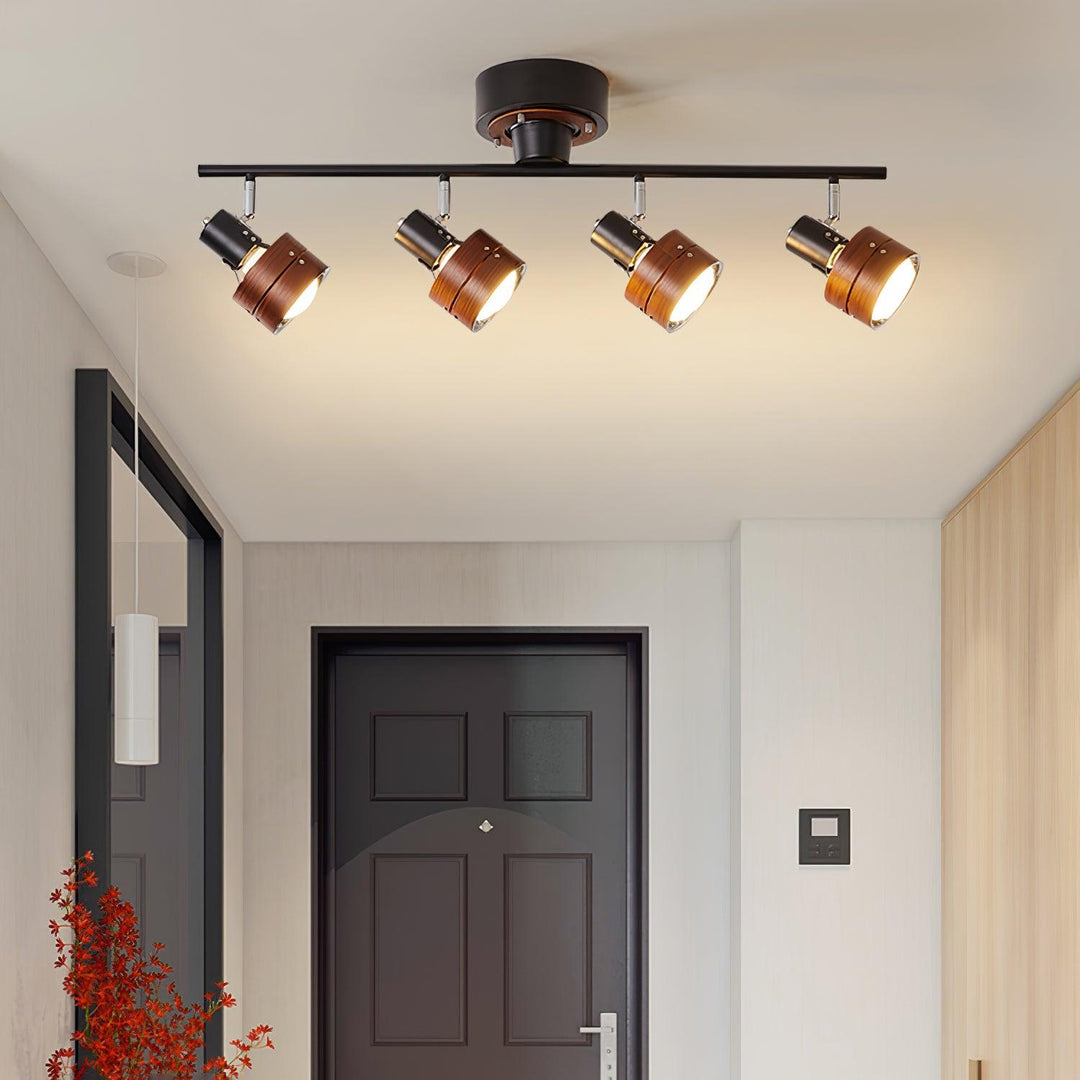 Wooden Adjustable Spot Ceiling Lamp - Vakkerlight