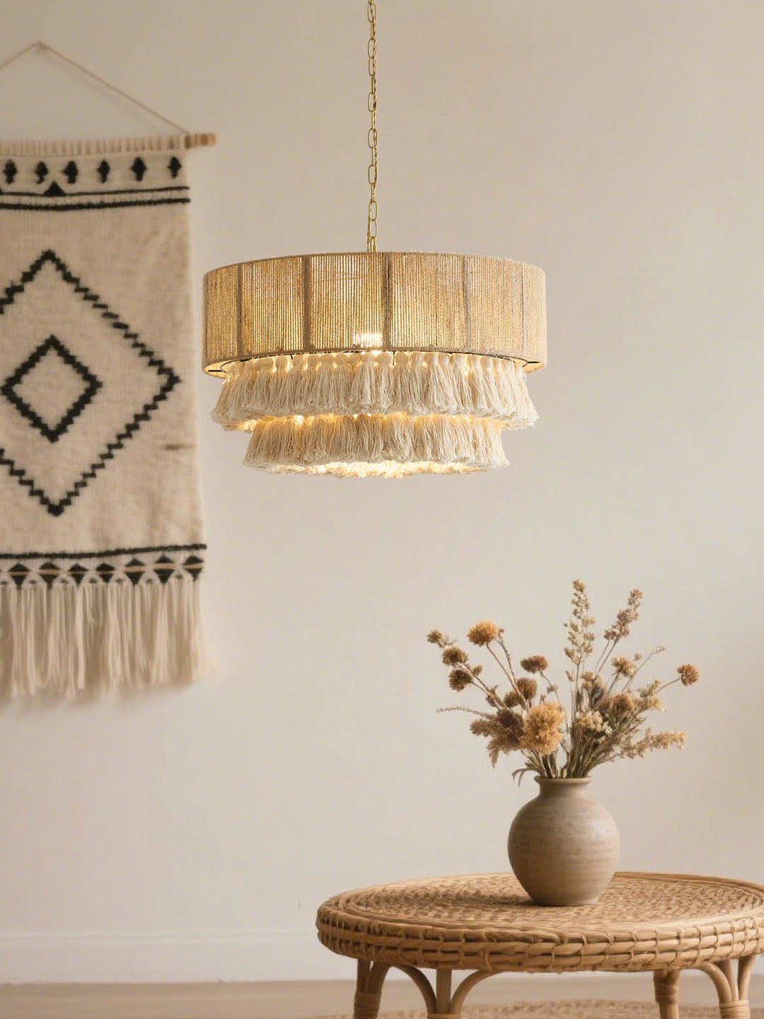 Woven Jute Pendant Lamp