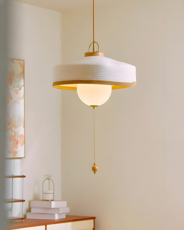 Woven Drum Globe Pendant Lamp - Vakkerlight