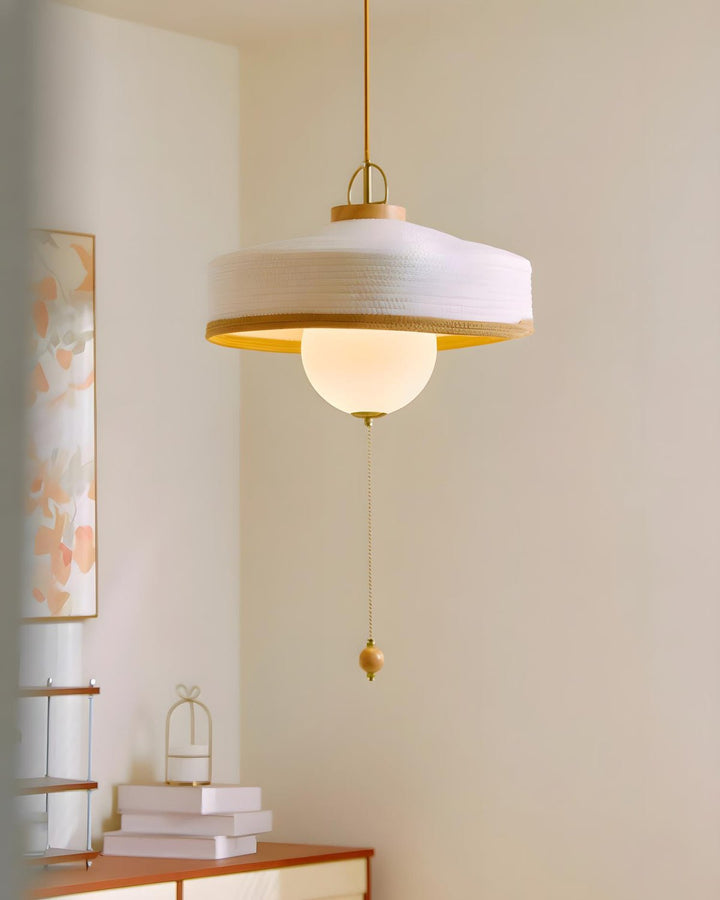 Woven Drum Globe Pendant Lamp - Vakkerlight