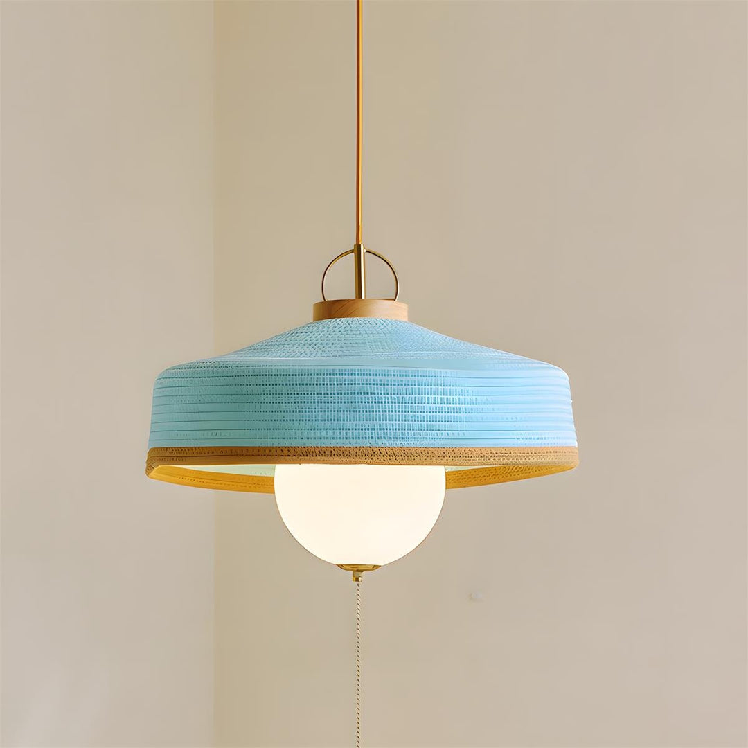 Woven Drum Globe Pendant Lamp - Vakkerlight
