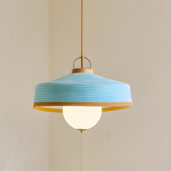 Woven Drum Globe Pendant Lamp - Vakkerlight