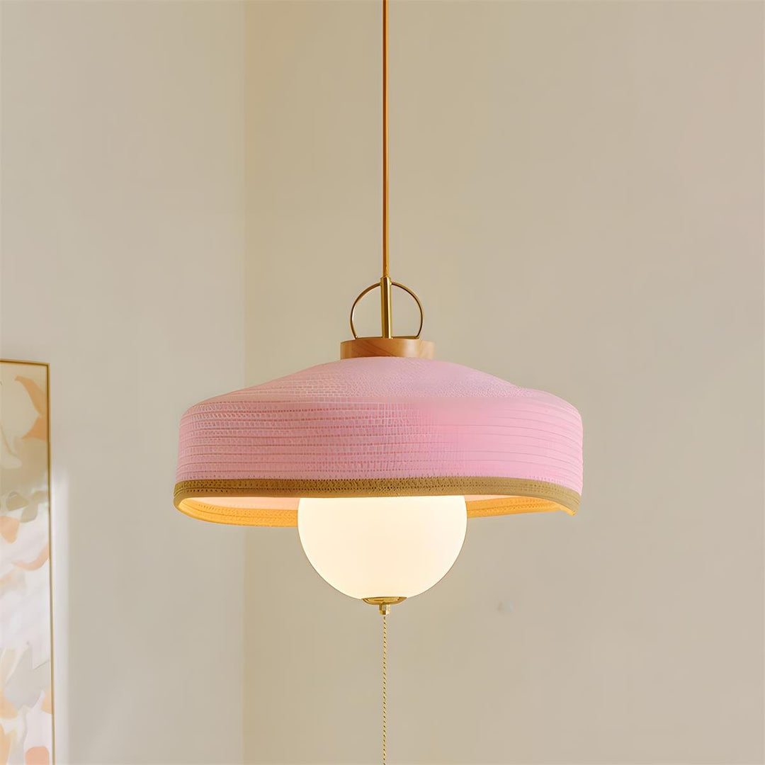 Woven Drum Globe Pendant Lamp - Vakkerlight