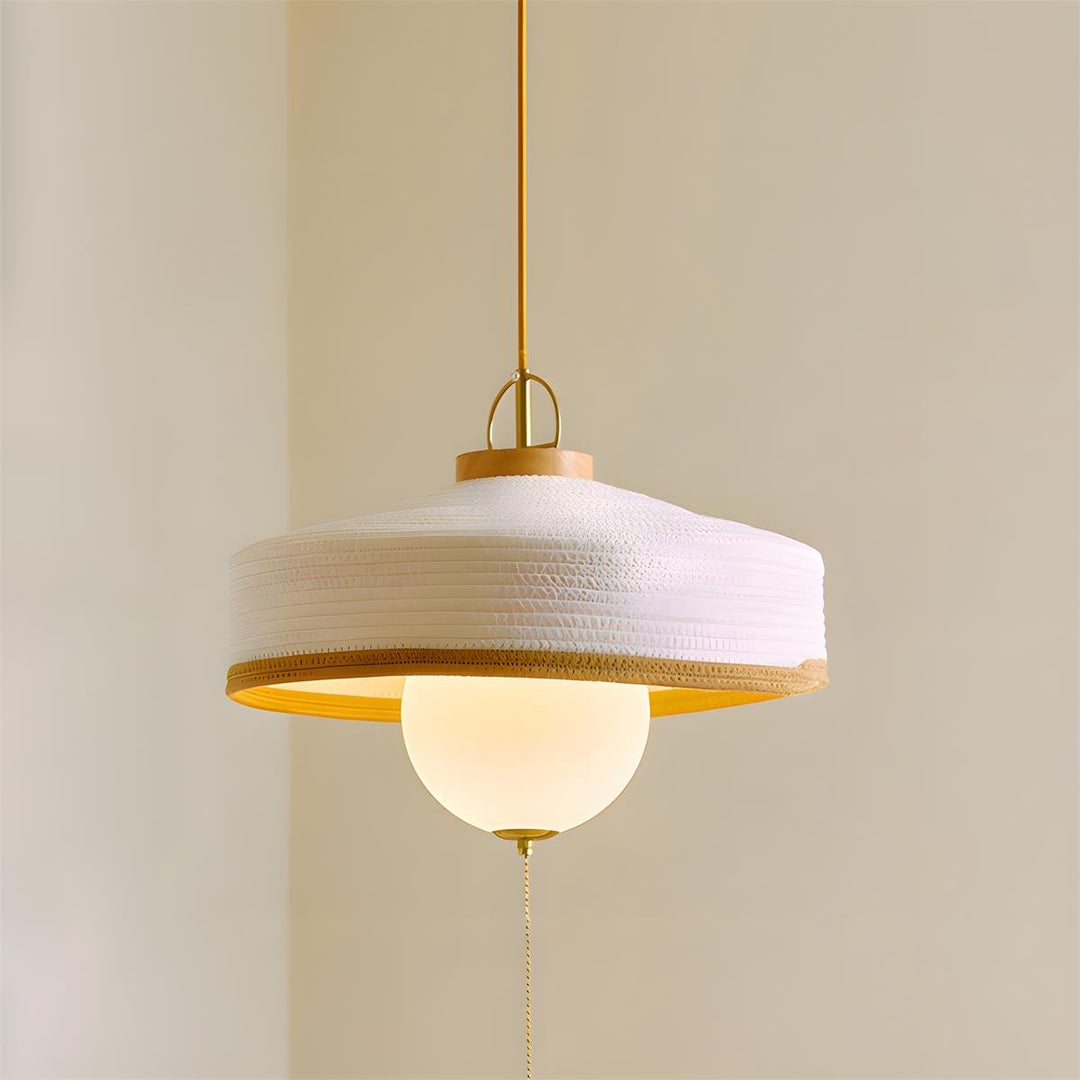Woven Drum Globe Pendant Lamp - Vakkerlight