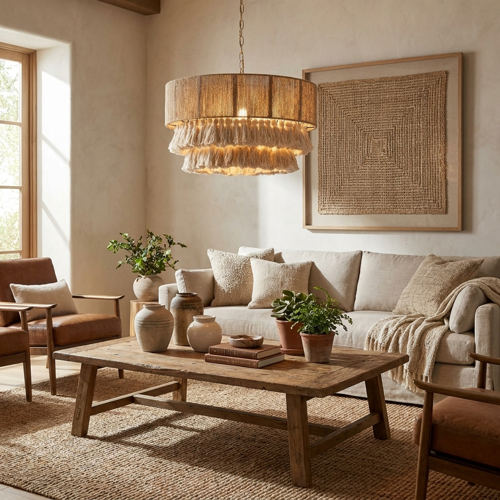 Woven Jute Pendant Lamp