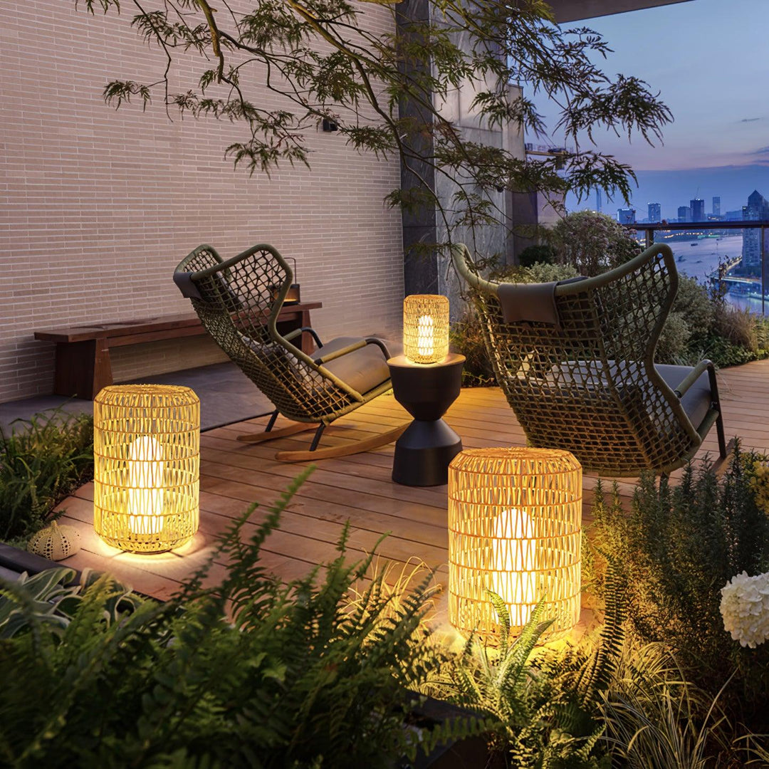 Woven Rattan Outdoor Lamp - Vakkerlight