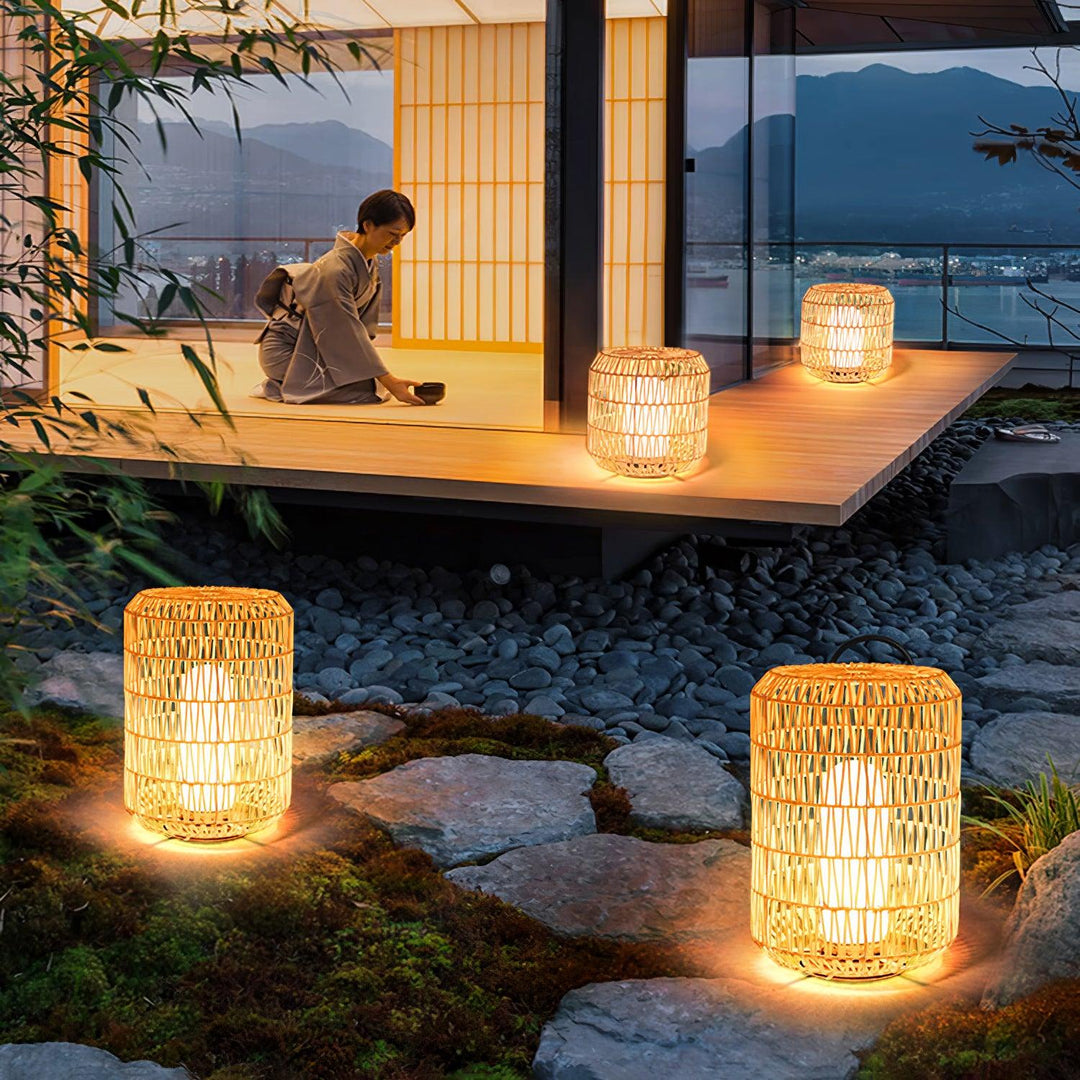 Woven Rattan Outdoor Lamp - Vakkerlight