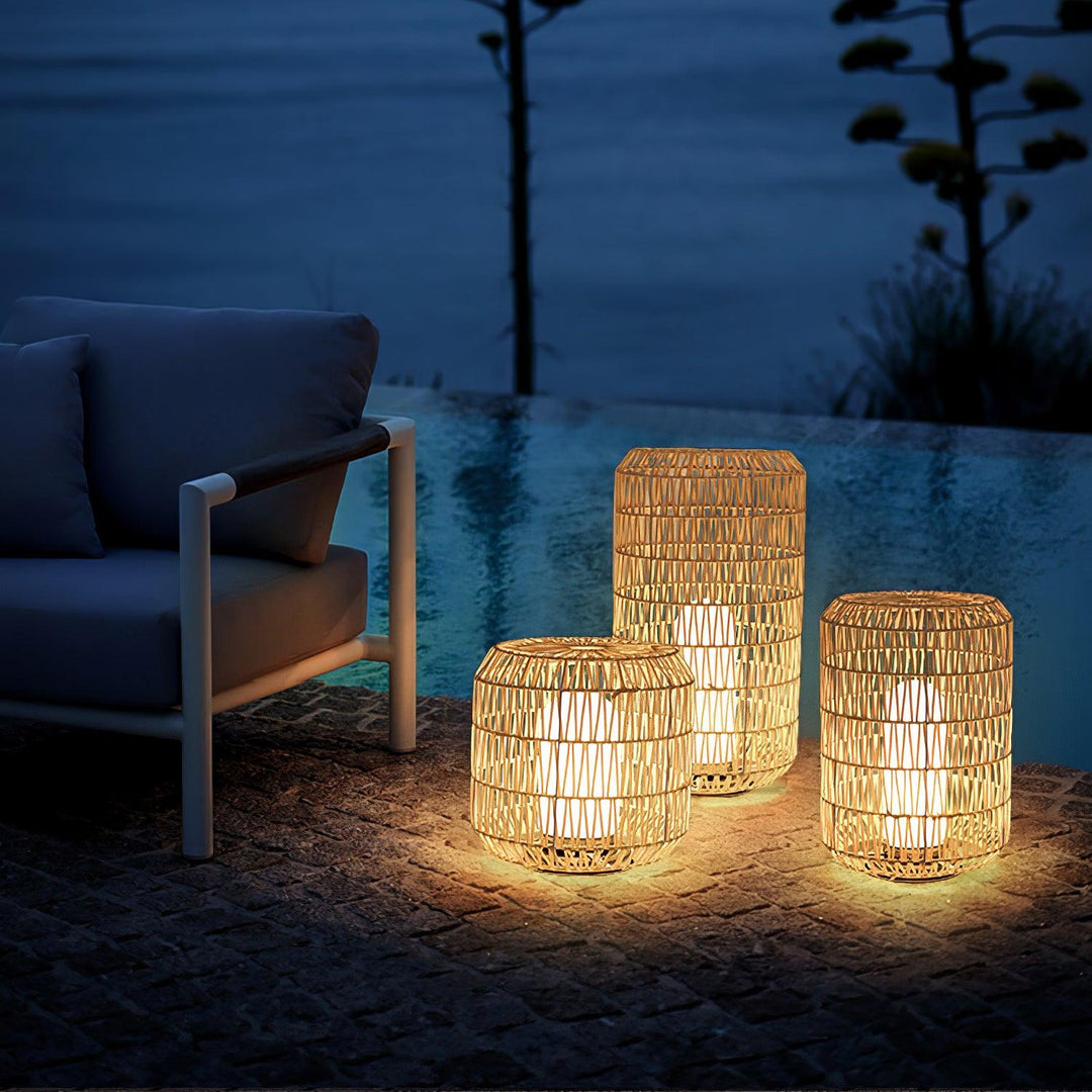 Woven Rattan Outdoor Lamp - Vakkerlight