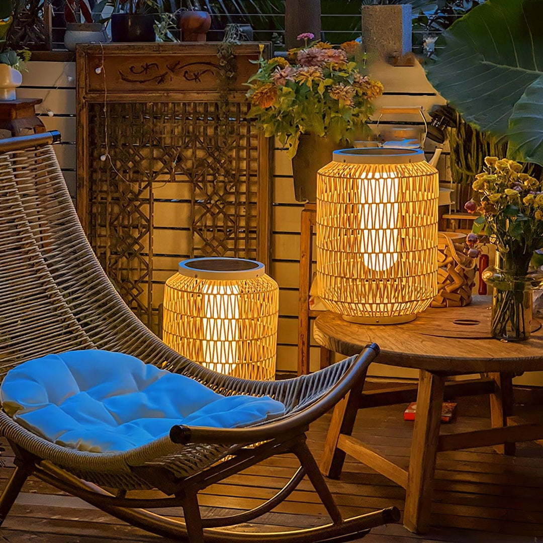 Woven Rattan Outdoor Lamp - Vakkerlight